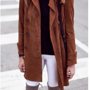 Brown Suede Women's Coat